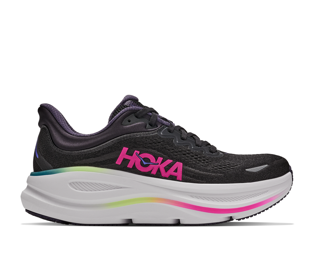 Hoka Womens Bondi 9 - Black/Neon Dragonfruit - Neutral - AW26