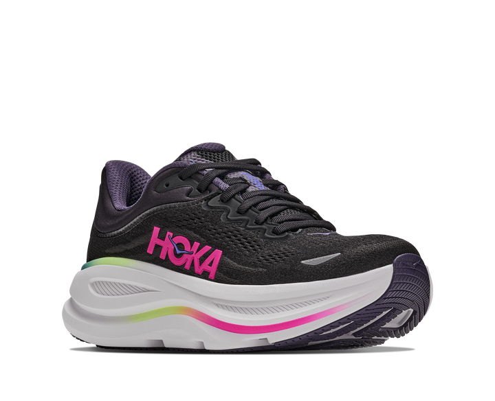 Hoka Womens Bondi 9 - Black/Neon Dragonfruit - Neutral - AW26