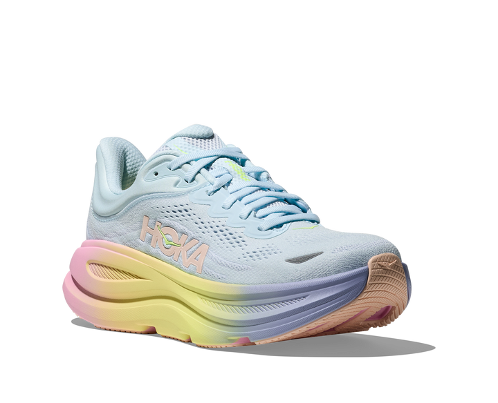 Hoka Womens Bondi 9 - Glimmering Blue/Overcast - Neutral - AW26