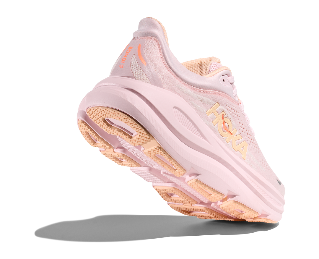 Hoka Womens Bondi 9 - Lilac Cream/Tangerine Glow - Neutral - SS26