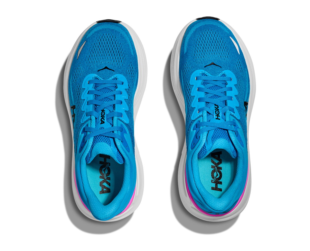 Hoka Womens Bondi 9 - Skyward Blue/Neon Fuchsia - Neutral - SS26