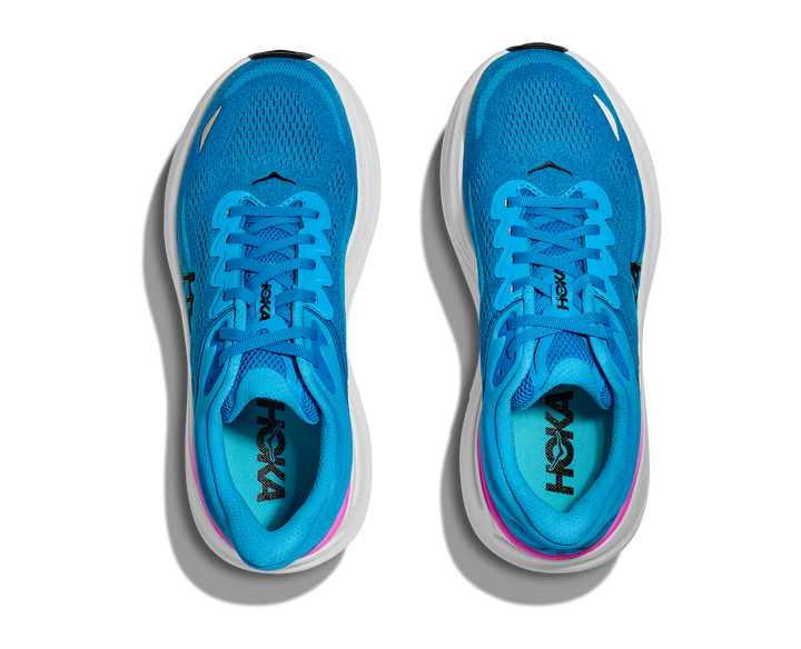 Hoka Womens Bondi 9 - Skyward Blue/Neon Fuchsia - Neutral - SS26