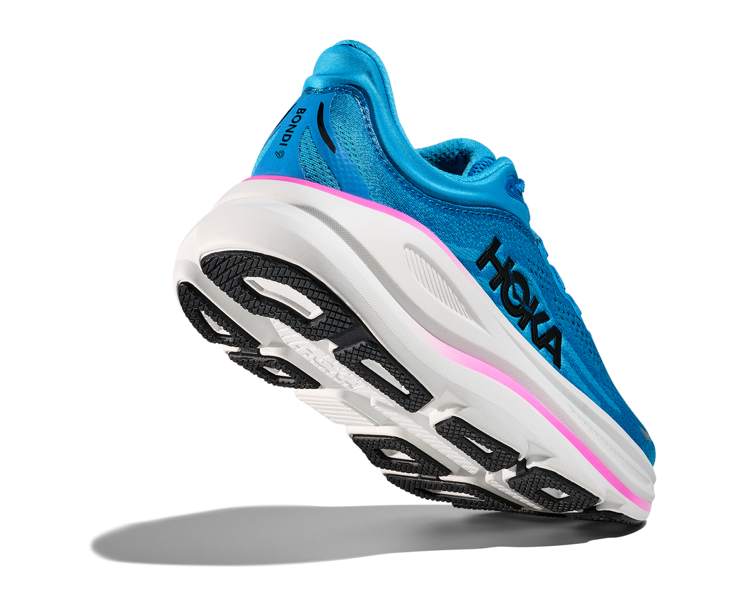 Hoka Womens Bondi 9 - Skyward Blue/Neon Fuchsia - Neutral - SS26