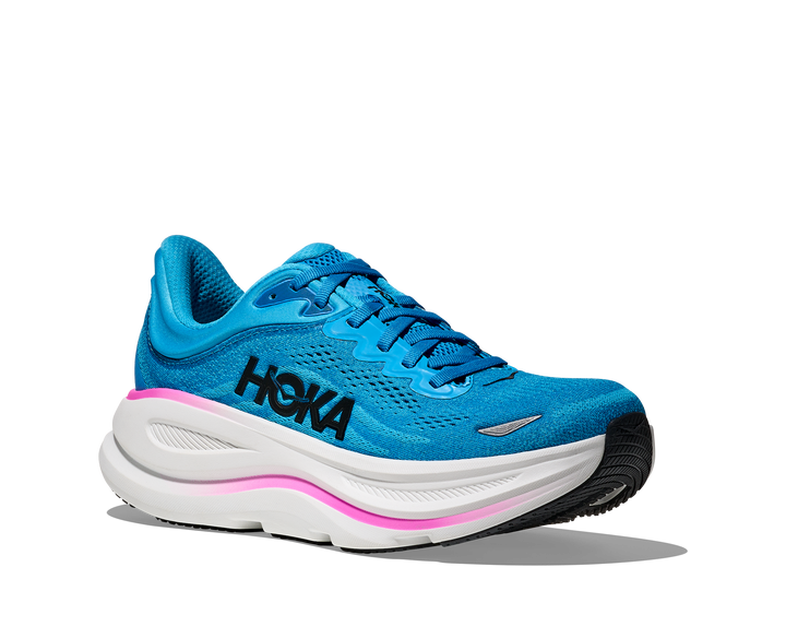 Hoka Womens Bondi 9 - Skyward Blue/Neon Fuchsia - Neutral - SS26