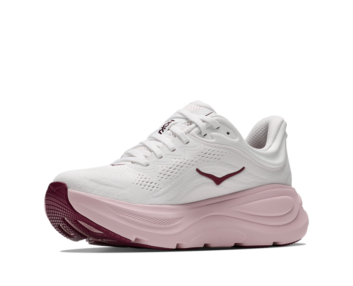 Hoka Womens Bondi 9 - White/Pink Opal - Neutral - AW26