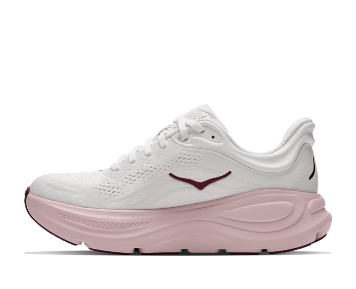 Hoka Womens Bondi 9 - White/Pink Opal - Neutral - AW26