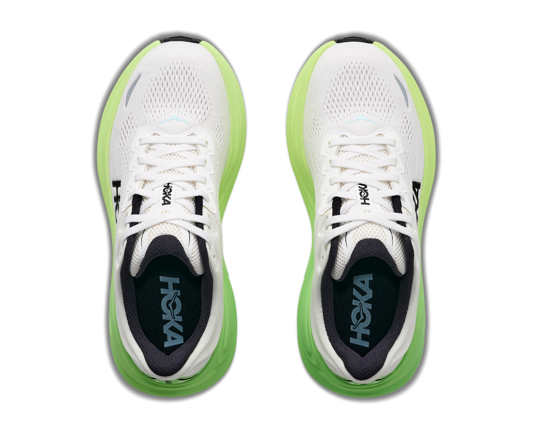 Hoka Womens Bondi 9 - White/Tart Apple - Neutral - AW26