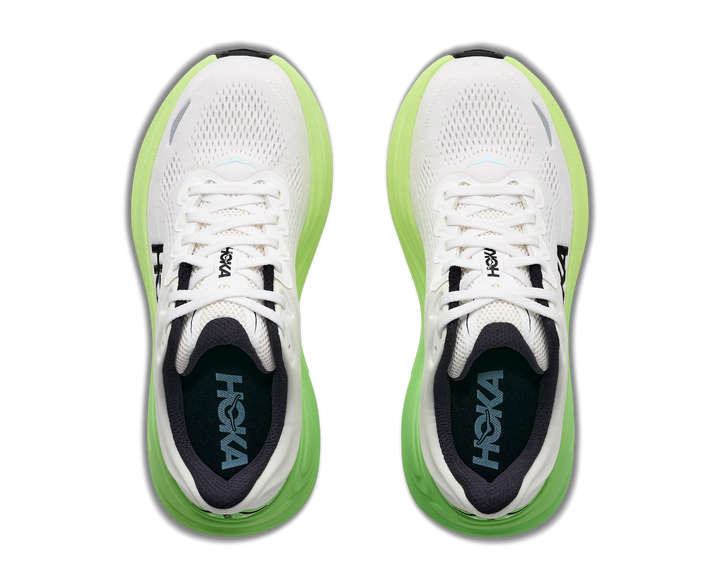 Hoka Womens Bondi 9 - White/Tart Apple - Neutral - AW26