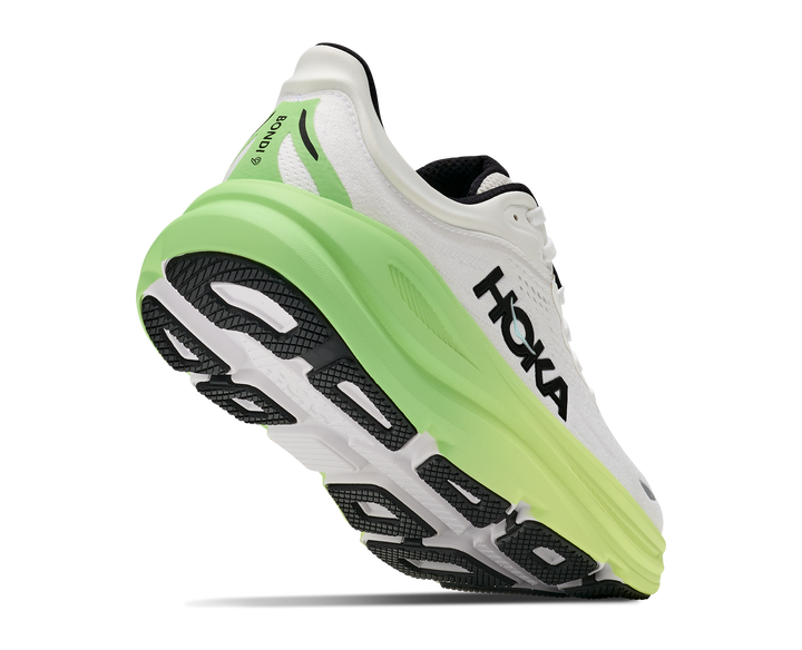 Hoka Womens Bondi 9 - White/Tart Apple - Neutral - AW26