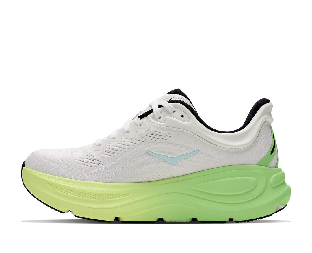 Hoka Womens Bondi 9 - White/Tart Apple - Neutral - AW26