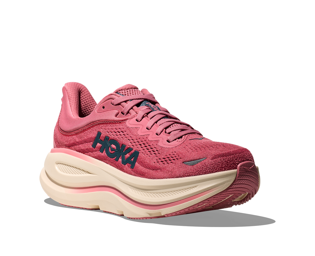 Hoka Womens Bondi 9 - Lingonberry/Cranberry - Neutral - SS26