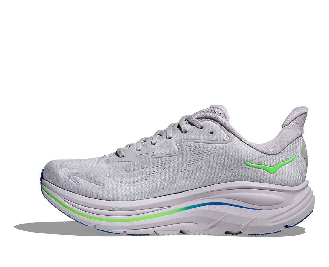 Hoka Herren Clifton 10 – Aschgrau/Neongrün – Neutral – SS26