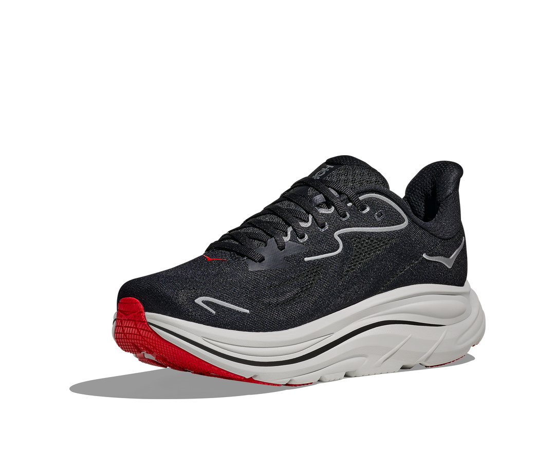 Hoka Mens Clifton 10 - Black/Silver - Neutral - SS26