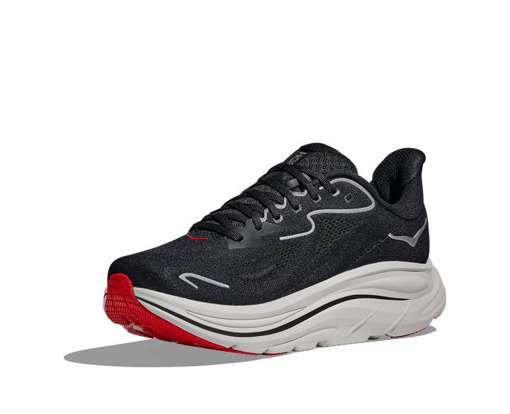 Hoka Mens Clifton 10 - Black/Silver - Neutral - SS26