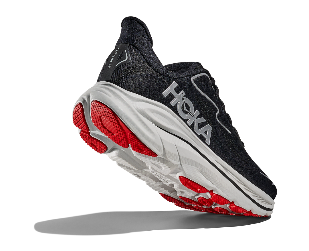 Hoka Mens Clifton 10 - Black/Silver - Neutral - SS26
