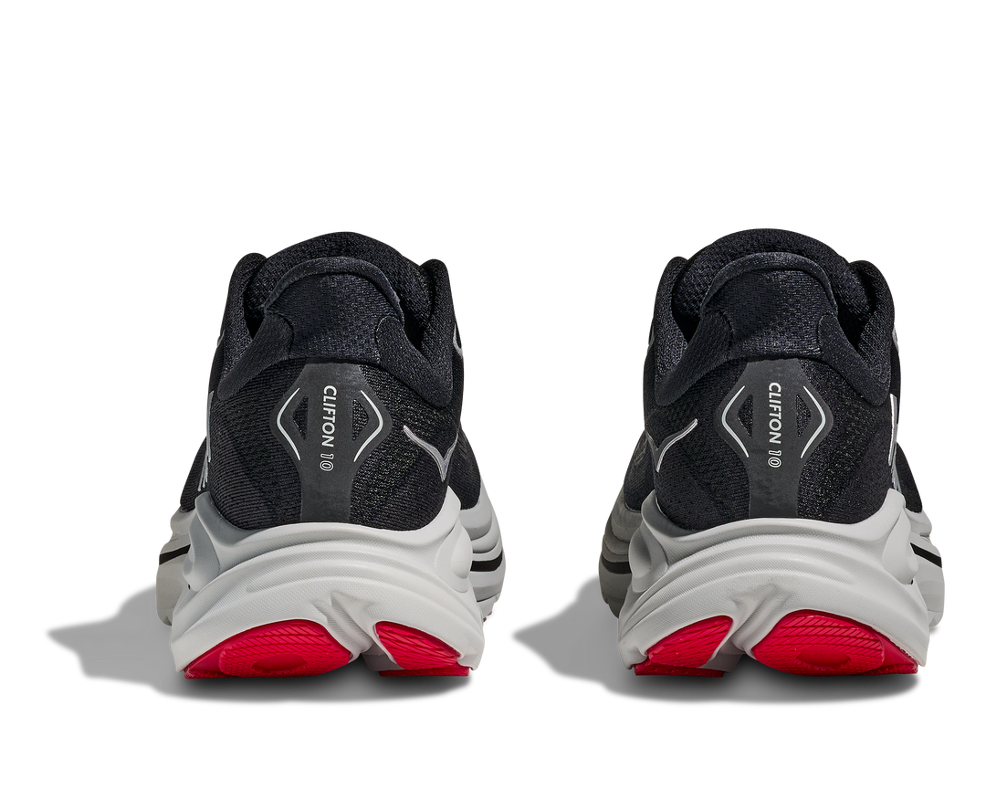 Hoka Mens Clifton 10 - Black/Silver - Neutral - SS26