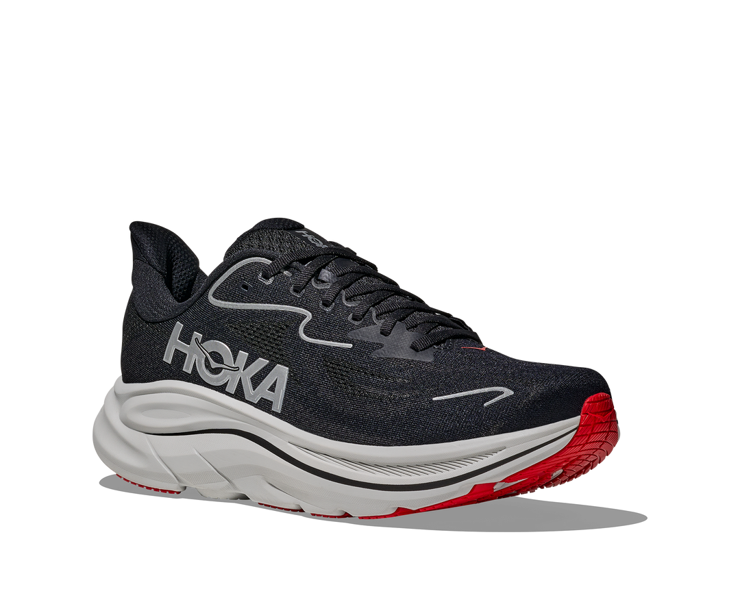 Hoka Mens Clifton 10 - Black/Silver - Neutral - SS26