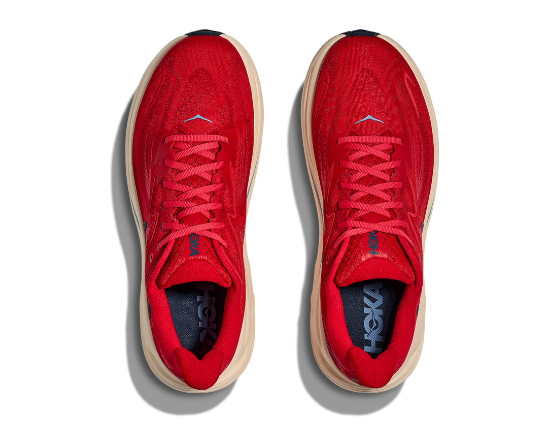 Hoka Mens Clifton 10 - Vermillion/Varsity Navy - Neutral - SS26