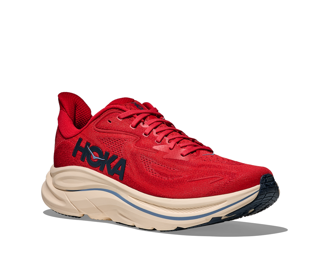 Hoka Mens Clifton 10 - Vermillion/Varsity Navy - Neutral - SS26