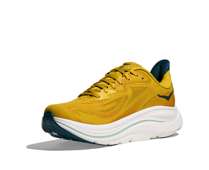 Hoka Mens Clifton 10 - Yellow Gold/Tidal Wave - Neutral - SS26