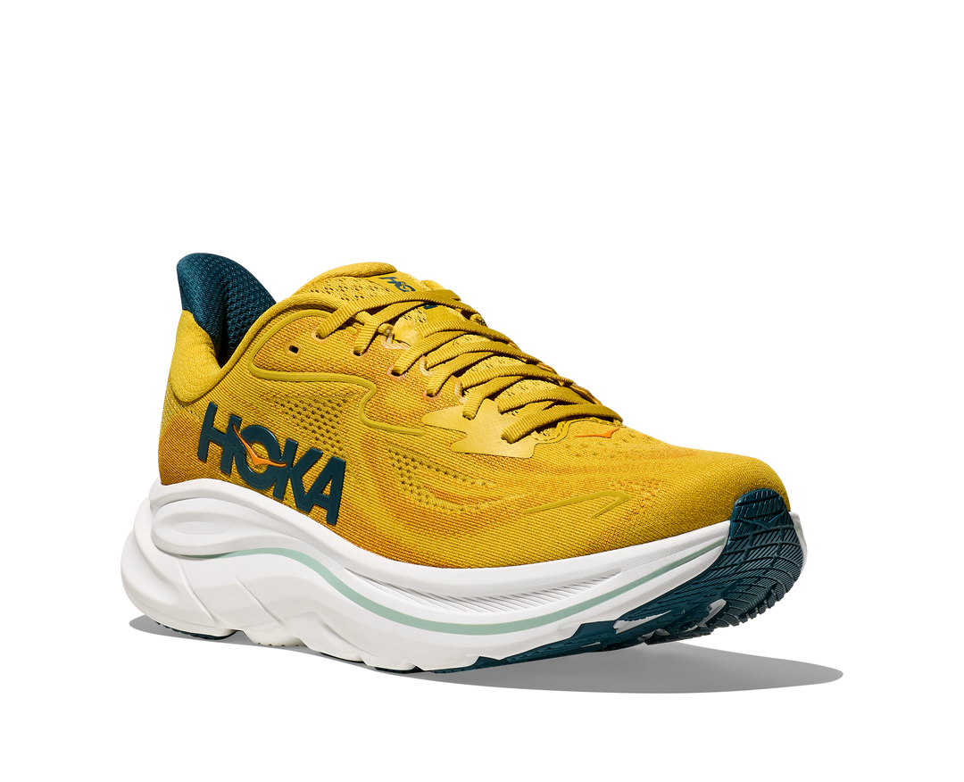 Hoka Mens Clifton 10 - Yellow Gold/Tidal Wave - Neutral - SS26