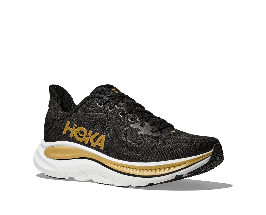 Hoka Womens Clifton 10 - Koshi Tan-Tan Black/Gold - Neutral - SS26