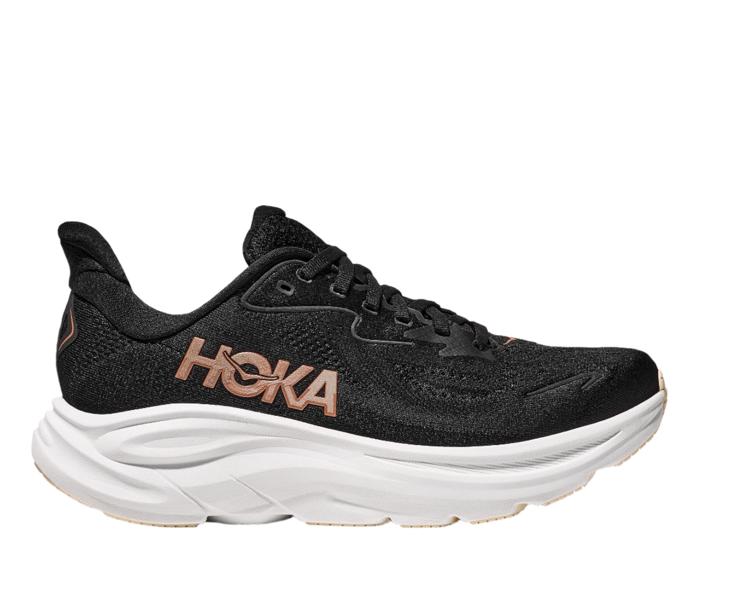 Hoka Womens Clifton 10 - Black/Rose Gold - Neutral - SS25