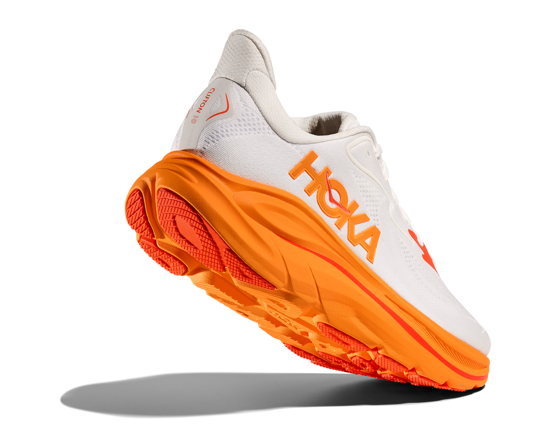 Hoka Womens Clifton 10 - Frost/Orange Zest - Neutral - SS25