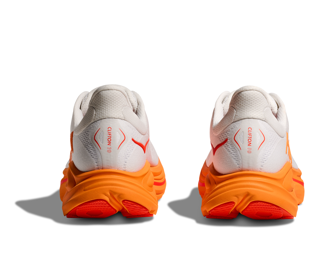 Hoka Womens Clifton 10 - Frost/Orange Zest - Neutral - SS25