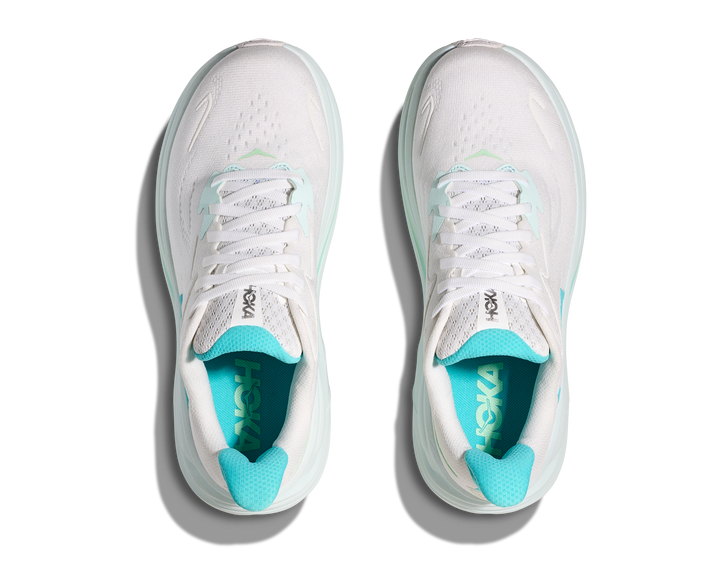 Hoka Womens Clifton 10 Wide - D Width - White/Cielo Blue - Neutral - AW25