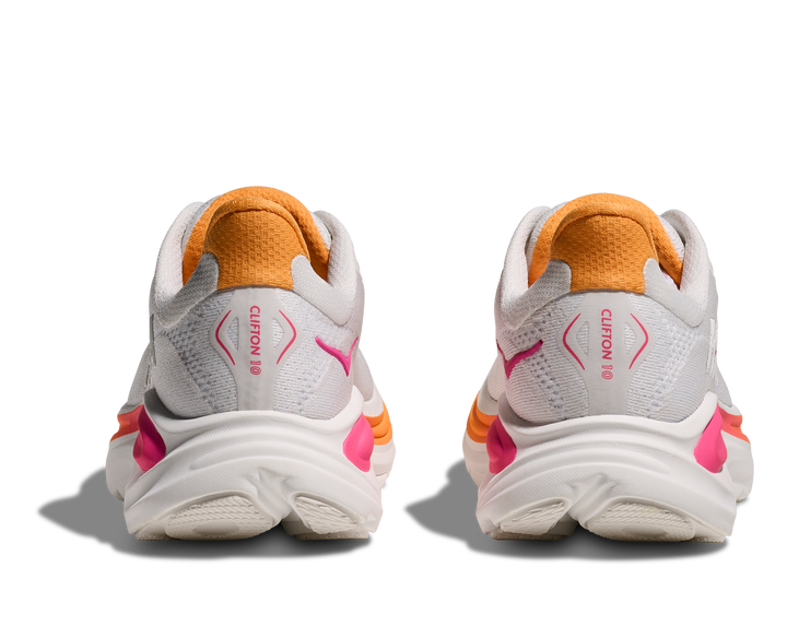 Hoka Womens Clifton 10 - White/Electric Rose - Neutral - SS25