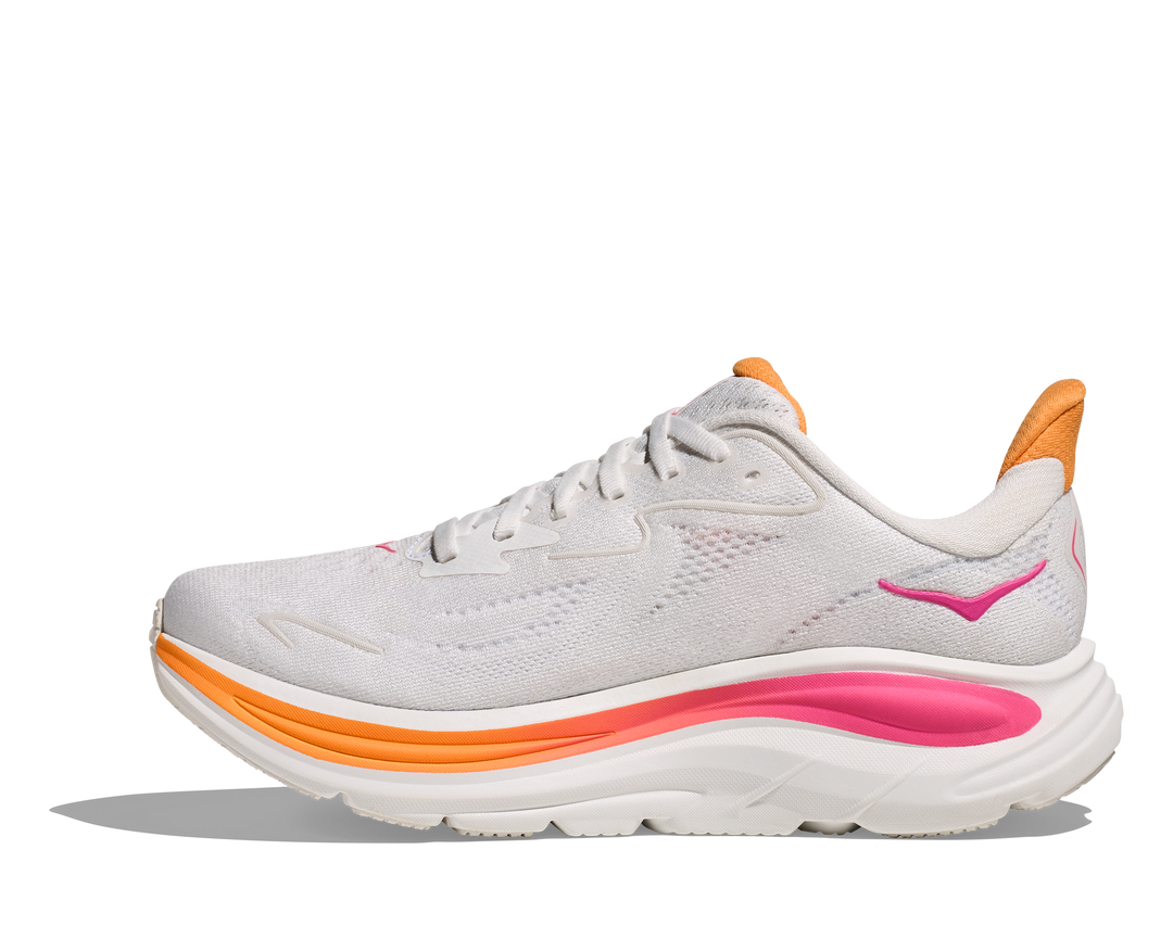 Hoka Womens Clifton 10 - White/Electric Rose - Neutral - SS25