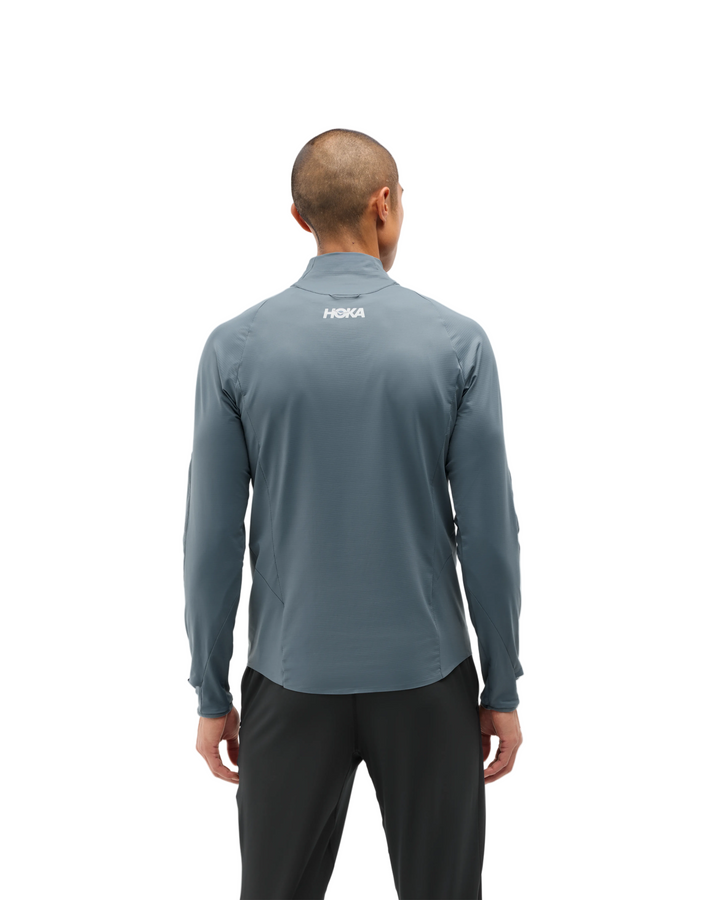 Hoka Mens Glidetech Quarter Zip - Faded Navy
