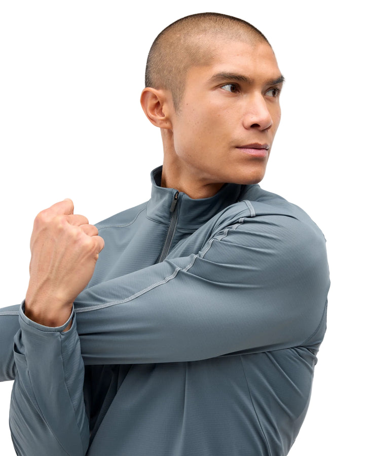 Hoka Mens Glidetech Quarter Zip - Faded Navy
