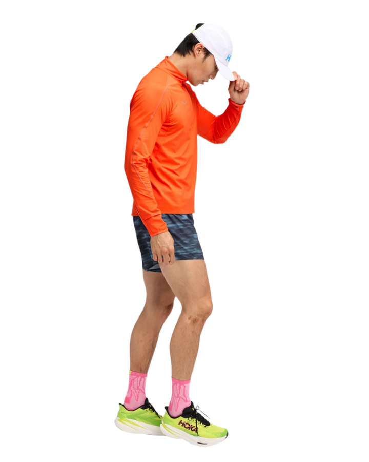 Hoka Mens Glidetech Quarter Zip - Lava