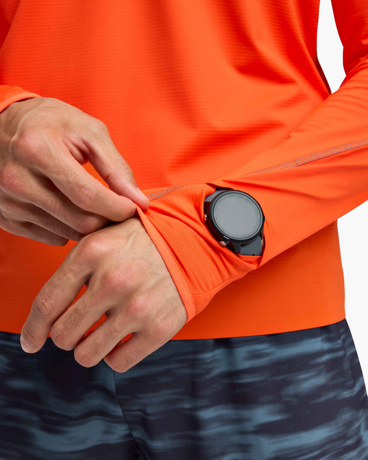 Hoka Mens Glidetech Quarter Zip - Lava