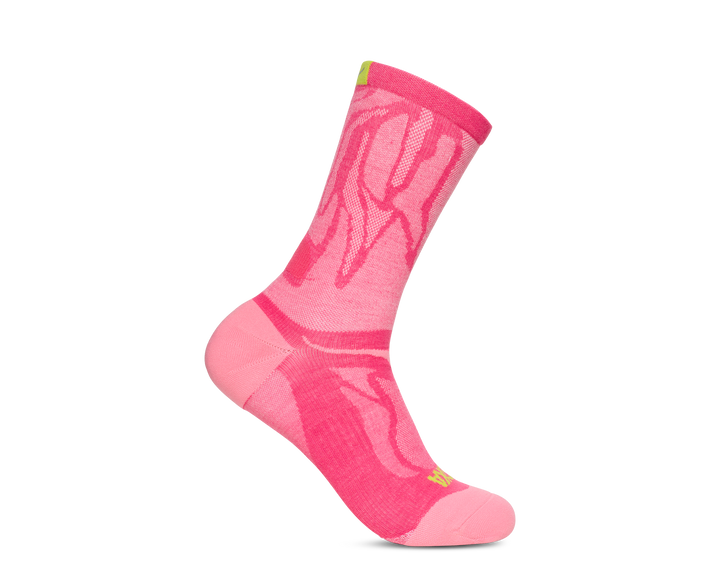 Hoka Unisex Clifton Crew Run Sock - Electric Rose
