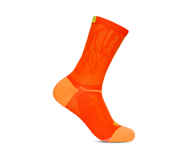 Hoka Unisex Clifton Crew Run Sock - Lava