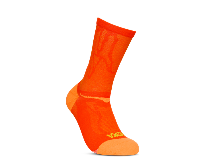 Hoka Unisex Clifton Crew Run Sock - Lava