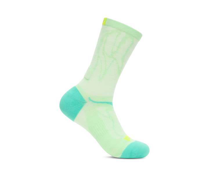 Hoka Unisex Clifton Crew Run Sock - Mint Fluorite