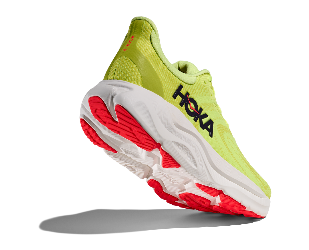 Hoka Mens Arahi 8 - Neon Yuzu/Neon Flame - Stabilité - SS26