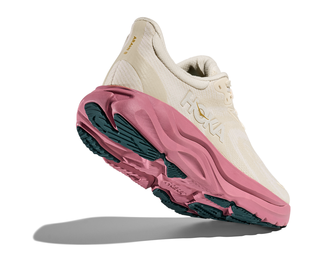 Hoka Womens Arahi 8 Wide - D Width - Alabaster/Lingonberry - Stability - SS26