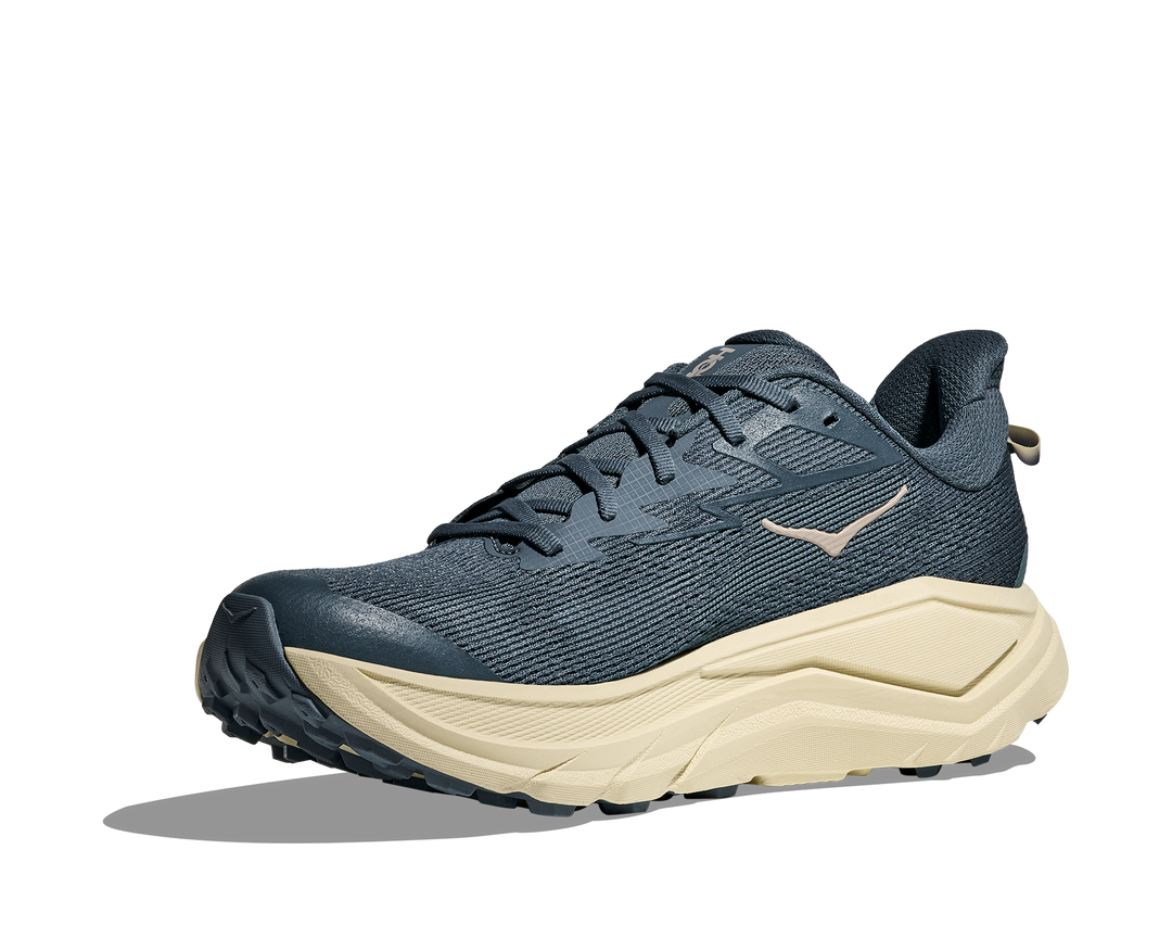 Hoka Mens Challenger 8 Wide - 2E Width - Faded Navy/Pampass Grass - Trail - SS26