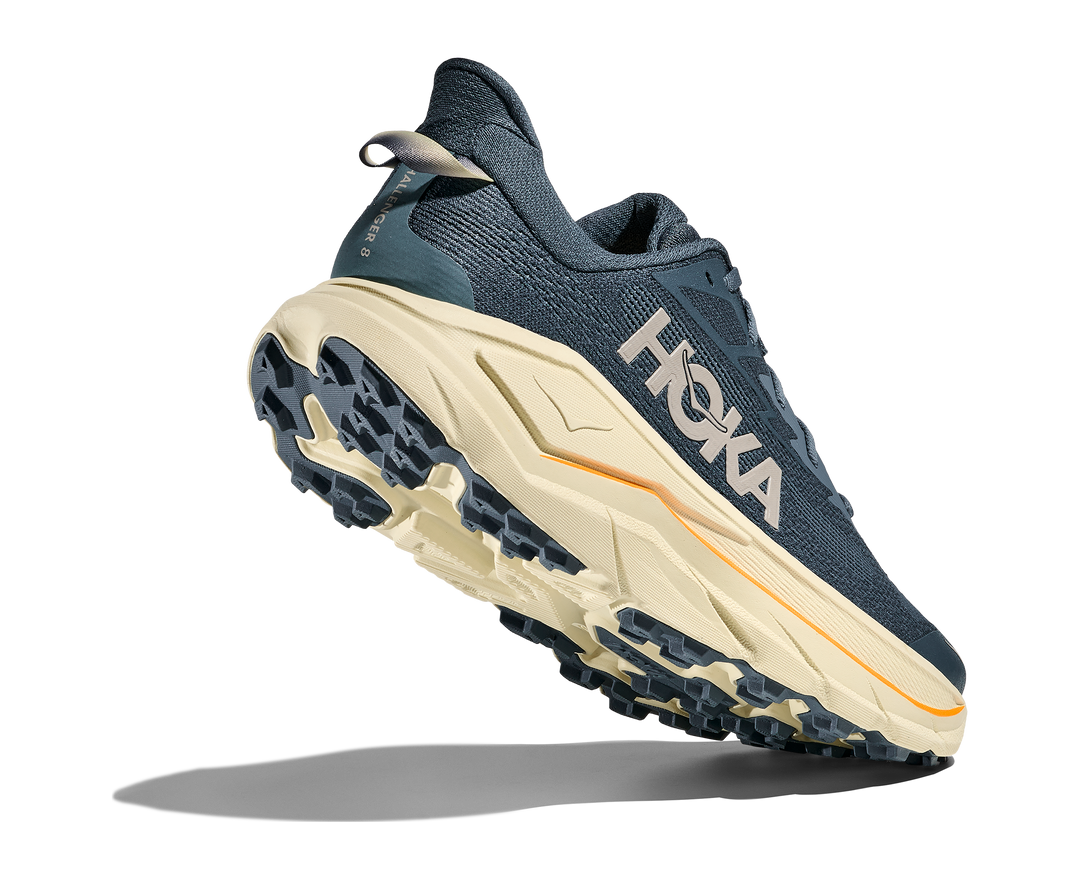 Hoka Mens Challenger 8 Wide - 2E Width - Faded Navy/Pampass Grass - Trail - SS26