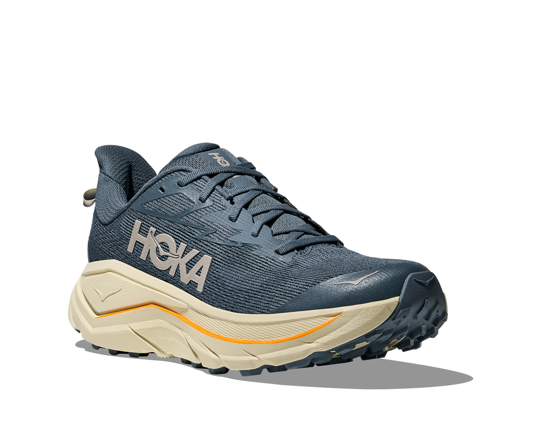 Hoka Mens Challenger 8 Wide - 2E Width - Faded Navy/Pampass Grass - Trail - SS26