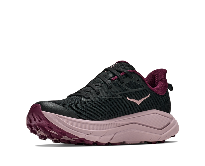 Hoka Womens Challenger 8 - Black/Pink Opal - Trail - AW26