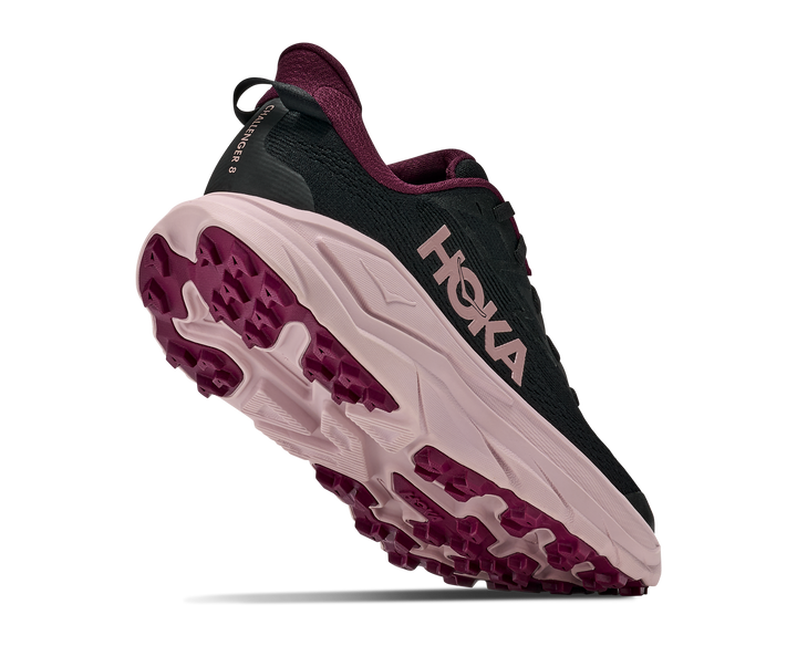 Hoka Womens Challenger 8 - Black/Pink Opal - Trail - AW26