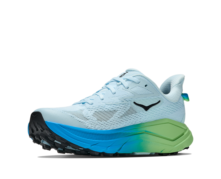 Hoka Womens Challenger 8 Wide - D Width - Glimmering Blue/Tart Apple - Trail - AW26