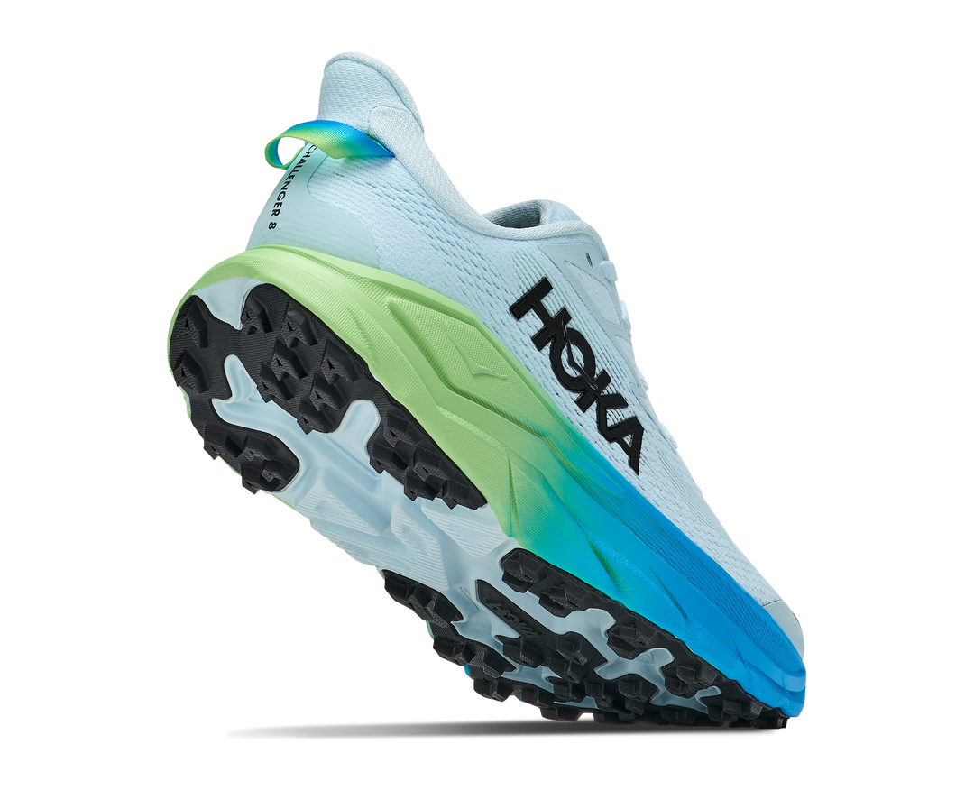 Hoka Womens Challenger 8 Wide - D Width - Glimmering Blue/Tart Apple - Trail - AW26