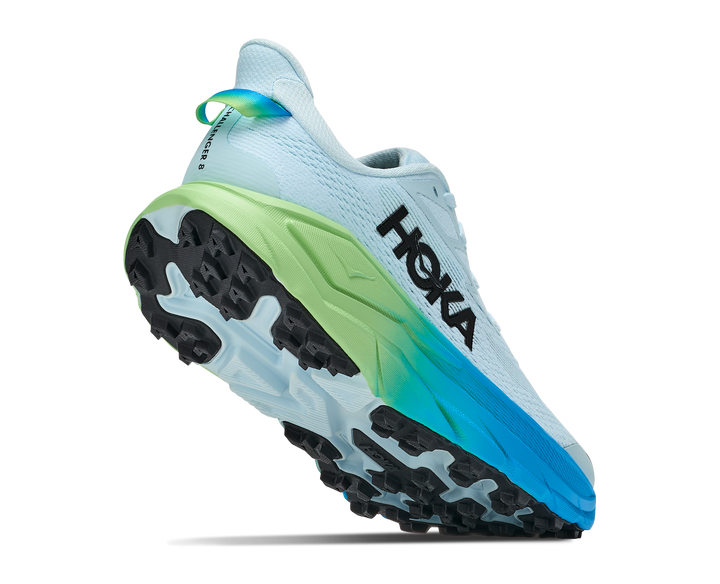 Hoka Womens Challenger 8 Wide - D Width - Glimmering Blue/Tart Apple - Trail - AW26